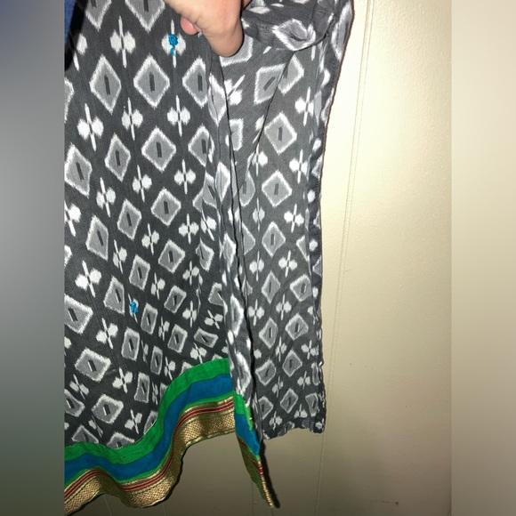 Jingle XXL Global Inspired tunic dress Grays w colorful trims Great cond. 11049 - Picture 7 of 8